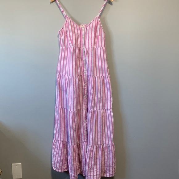 Universal Thread Pink Stripe Maxi Dress - Picture 3 of 15